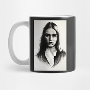 Cara, charcoal sketch Mug